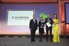 Dr. Anna Dahlem, Head of People and Culture, and Christian Dorr (centre), Chief Administrative Officer, Schmersal Group, accepted the Best Managed Companies Award 2024 in Frankfurt am Main.